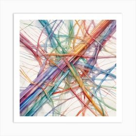 Multi-Colored Strands Art Print