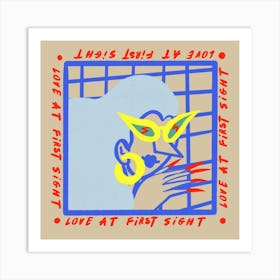 Love At First Sight Square Art Print