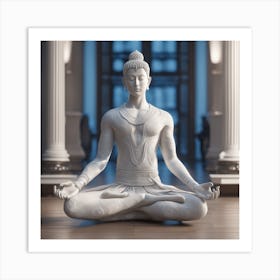 Buddha In Lotus Posture Meditation Art Print