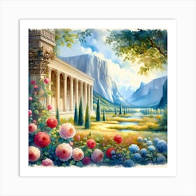 Roses In The Garden Art Print