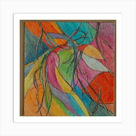 Abstract Colored Pencil Drawing Art Print