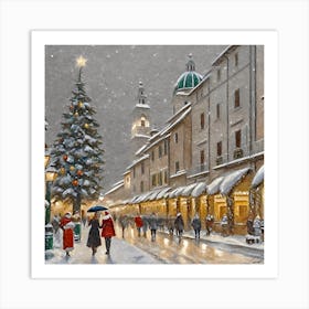 Christmas Market Art Print