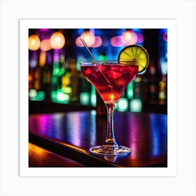 Cocktail At A Bar 1 Art Print