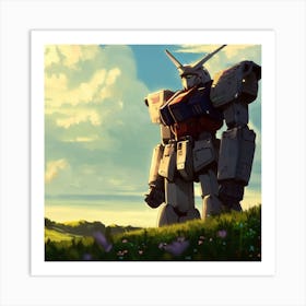 Mecha Sunset Art Print