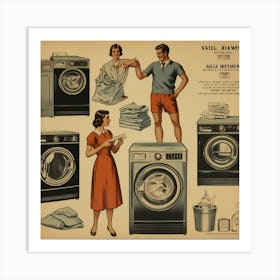 Default Default Vintage And Retro Laundry Advertising Aestethi 1 Art Print
