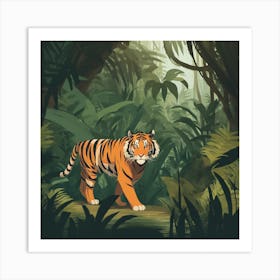 Tiger In The Jungle 5 Art Print