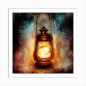 Halloween Lantern Art Print