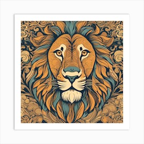 Lion Head 3 Art Print