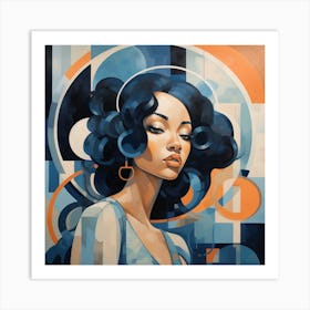 Blue Woman 2 Art Print