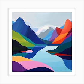 Colourful Abstract Fiordland National Park New Zealand 7 Art Print