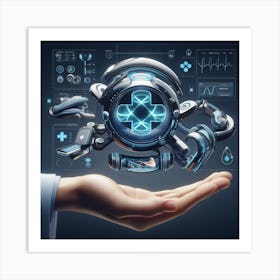 Futuristic Medical Hand Art Print