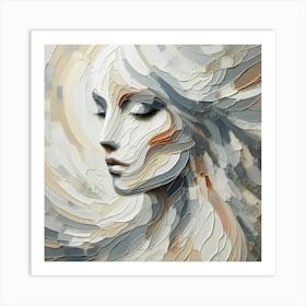 Abstract Woman'S Face 1 Art Print