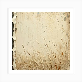 Macro Shot Of A Recycled Vintage Card Page Paper Texture Highlighted By Ecological Fibers And Inden (3) Art Print