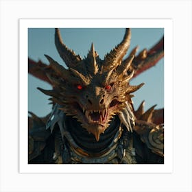 A Dragon's Close-Up Art Print