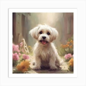 Cute Dog Nursery Art Print (7) Art Print