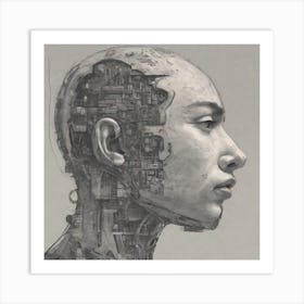 Man'S Head Art Print