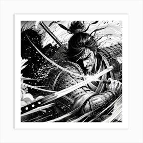 Samurai Art 28 Art Print