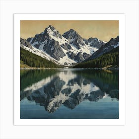 Reflections In A Lake 1 Art Print