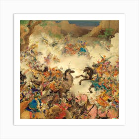 Battle Painting Depicting the Festival of Enormous Changes at the Last Minute 4 Art Print