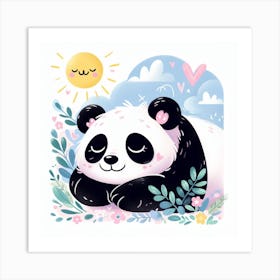 Cute Panda Bear Art Print