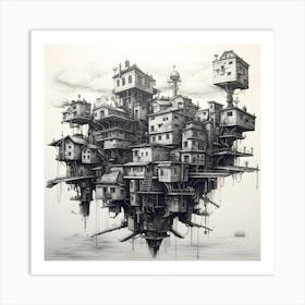 City On Water Art Print