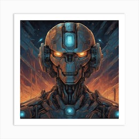 Futuristic Robot 3 Art Print