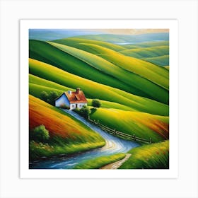 House In The Countryside 1 Art Print