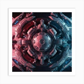 Abstract Spaceship Art Print