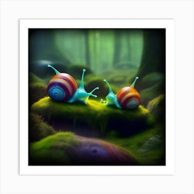 Alien Snails 8 Art Print