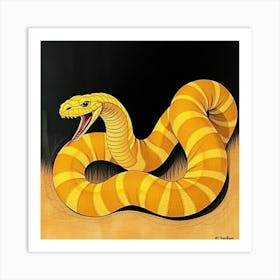 Yellow Cobra Art Print