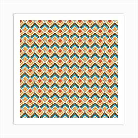 Colorful Retro Pattern 10 Art Print