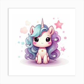 Cute Unicorn 620 Art Print