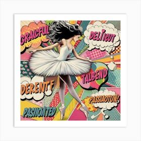 Ballet, pop art Art Print