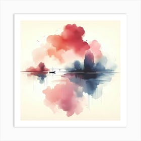 Abstract Watercolor Painting 4 Art Print