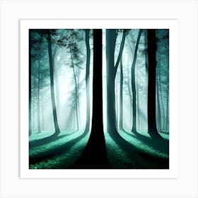 Dark Forest Abduction Art Print