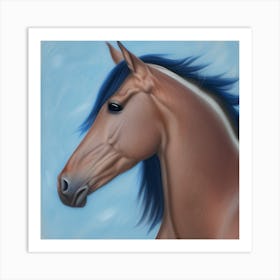 Horse Profile Portrait Art Print