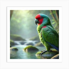 Parrot In The Forest Art Print