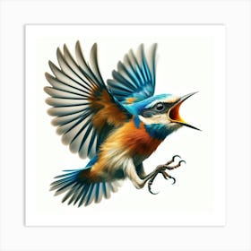 Blue Tailed Kingfisher Art Print