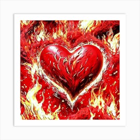 Heart Of Fire Art Print