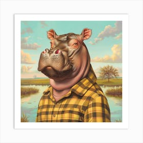 Hippo Art Print