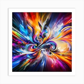 vibrant, abstract artwork bursting with dynamic colors and bold shapes to evoke a sense of energy and motion. 1 Art Print