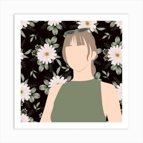 Flower Girl Poses (5) Art Print