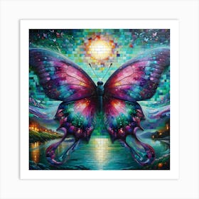 A Kaleidoscopic Butterfly Art Print