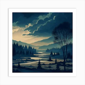 Landscape Painting 274 Art Print