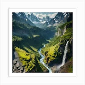 Mountain flow Art Print