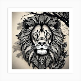 Lion Head 29 Art Print