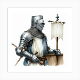 Medieval knight 11 Art Print