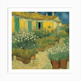 Garden At Night Art Print