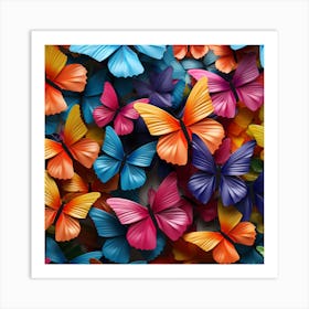 Colorful Butterflies 22 Art Print