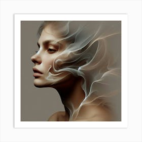 Smokey Face 1 Art Print